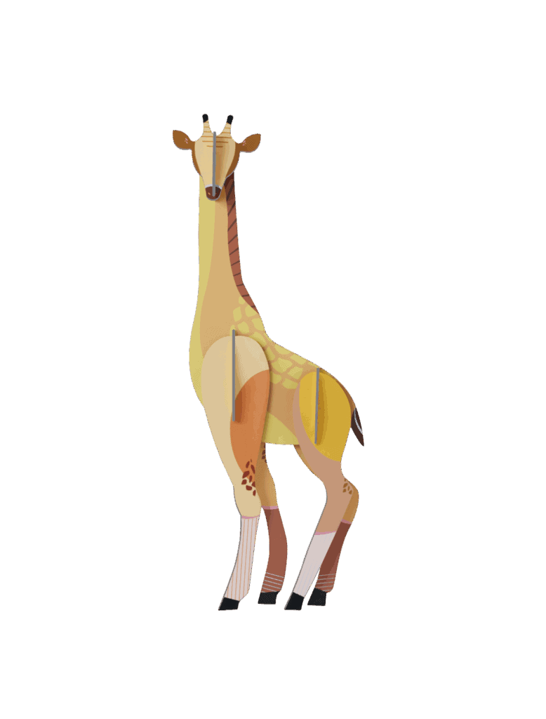 Wanddeko 3D Große Giraffe