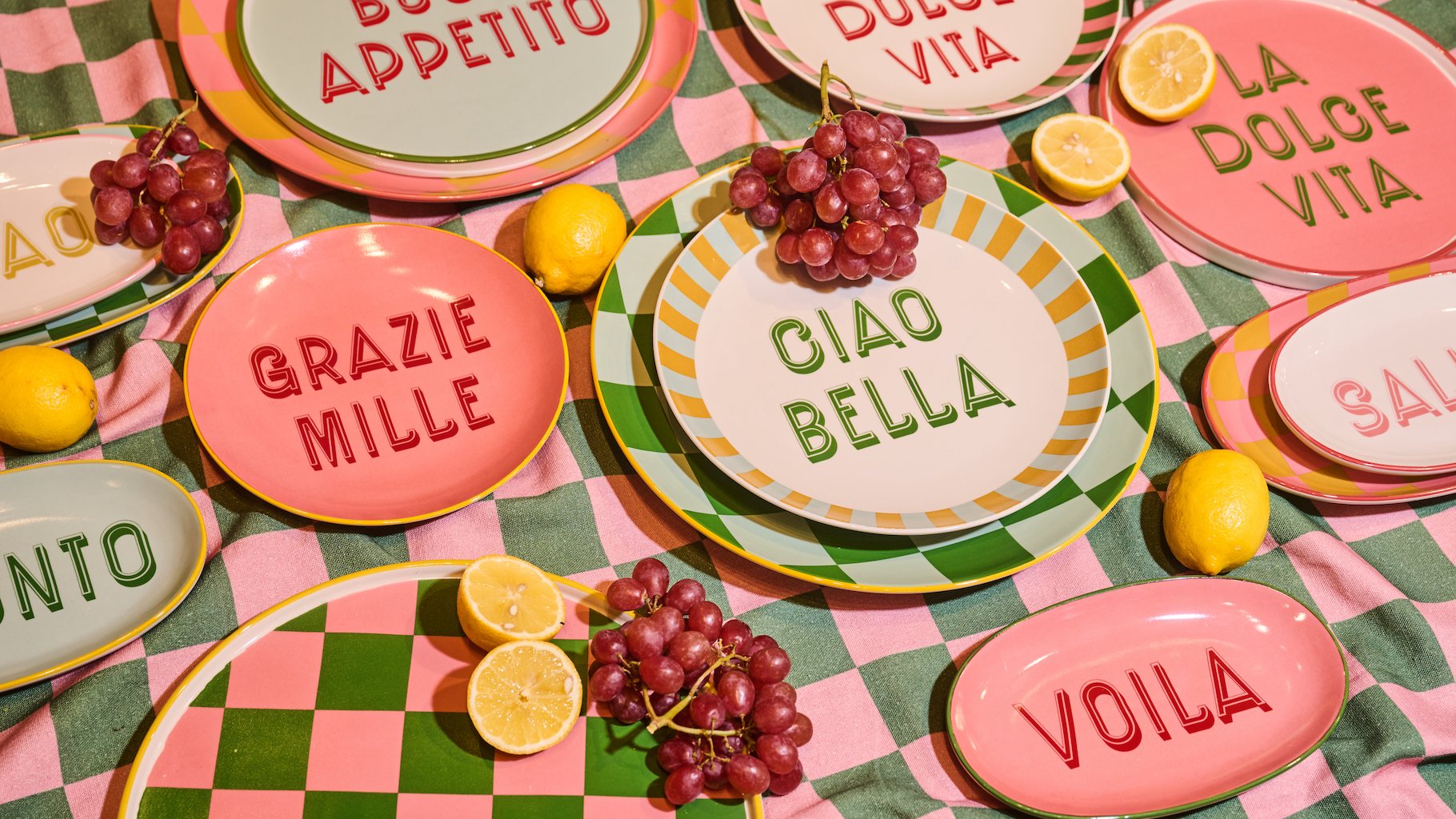 Teller Antipasti "Ciao Bella" Stoneware