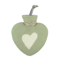 Herzwärmflasche Herz-Motiv, powdered jade