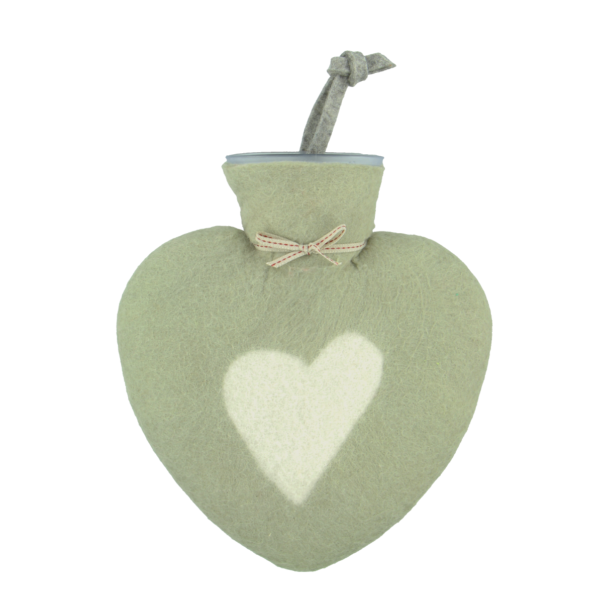 Herzwärmflasche Herz-Motiv, powdered jade