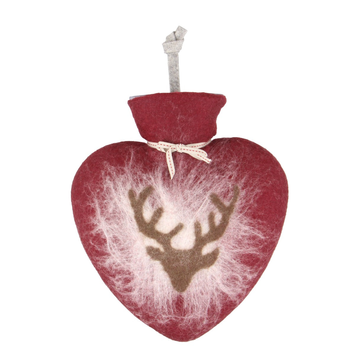 Herzwärmflasche Hirschkopf-Motiv