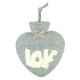 Herzwärmflasche Love-Motiv, hellgrau meliert, weiß
