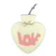Herz Wärmflasche mit Bezug – LOVE in Weiß Pink