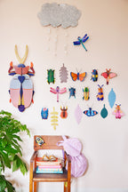 Ruby Dragonfly Wanddeko DIY