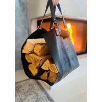Brennholzträger aus Leder